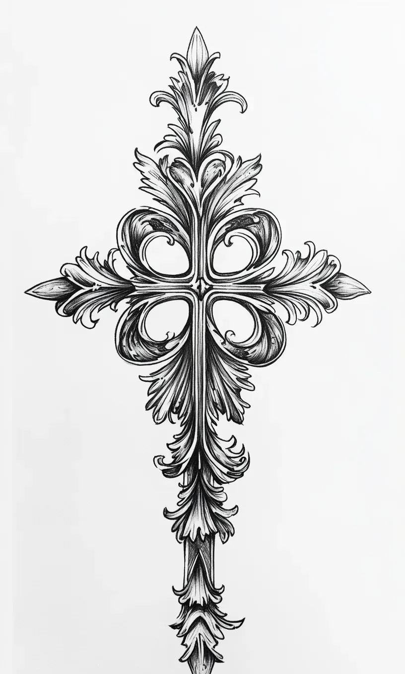 Cross Tattoo Drawings-10
