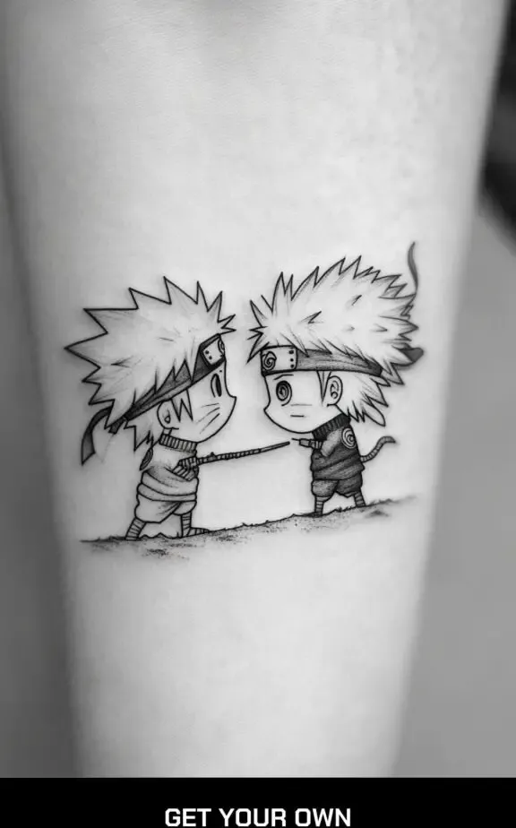 minimalist anime tattoo
