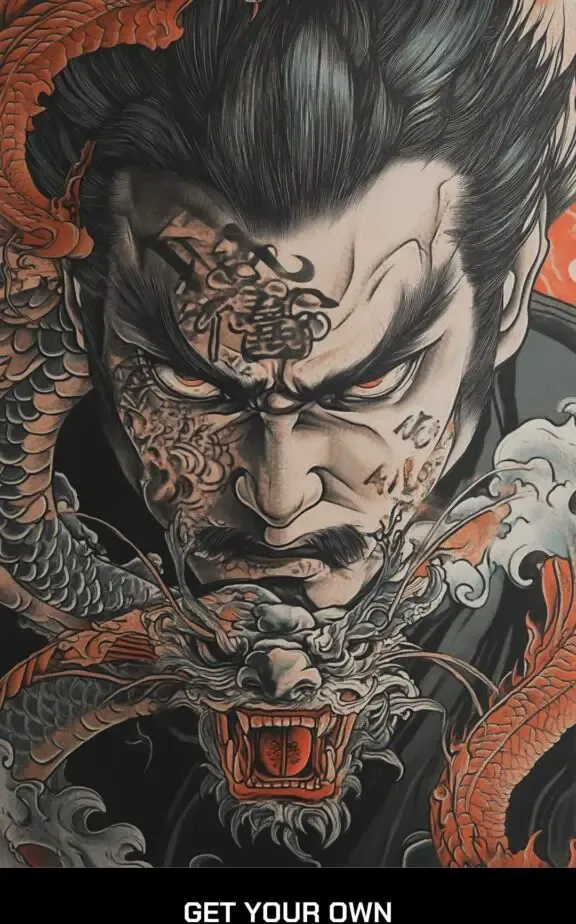 Yuzuka stencil tattoo design