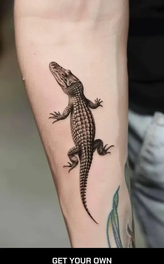alligator forearm tattoo