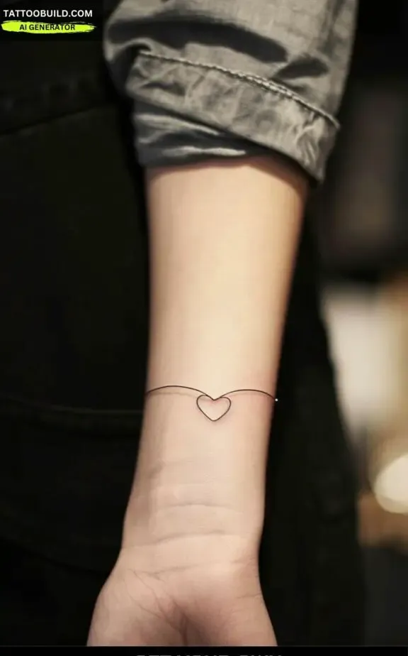 feminine bracelet tattoo minimalist