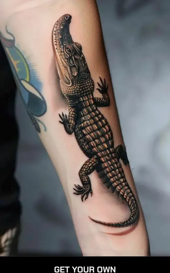 alligator forearm tattoo