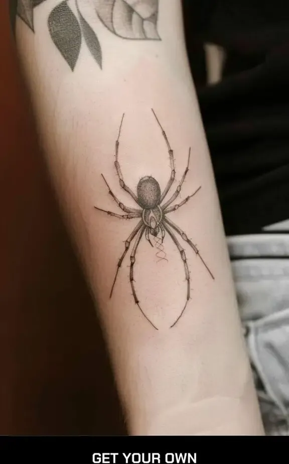 minimalist spider tattoo
