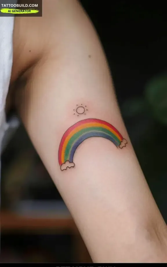 cute little tattoos for women rainbow tattoo