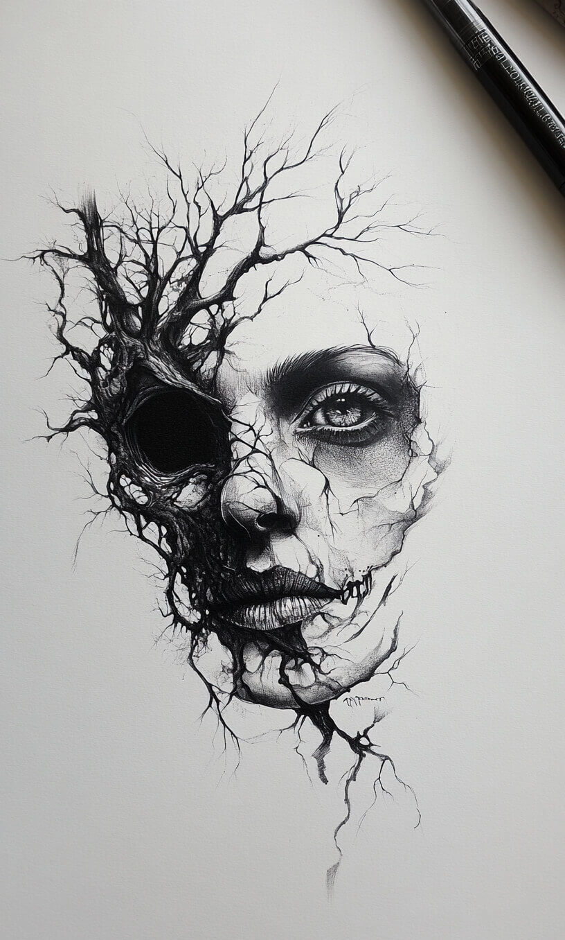 Gothic Tattoo Drawings-24