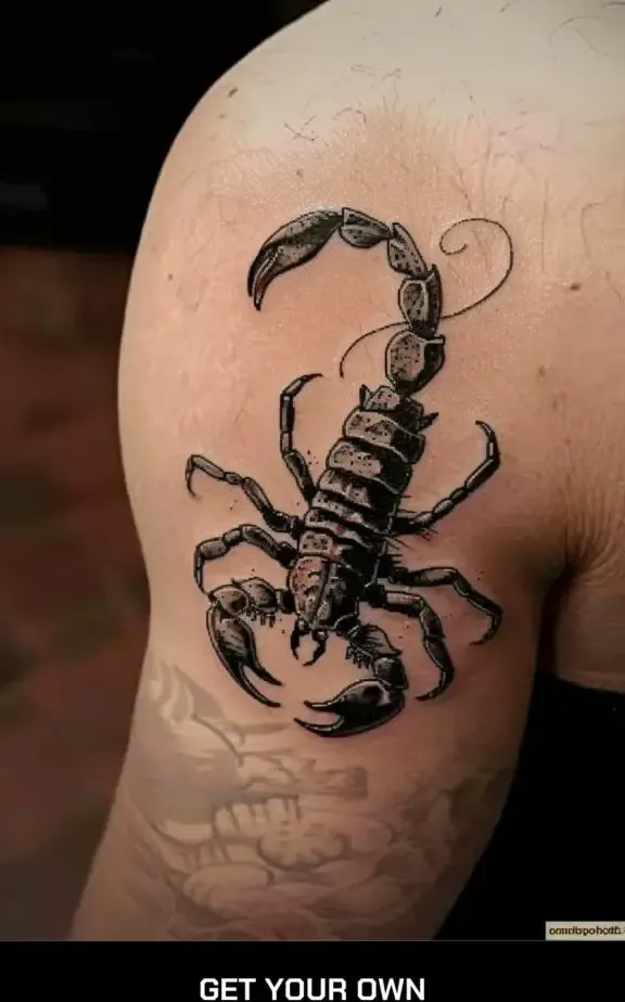 realistic scorpion tattoo