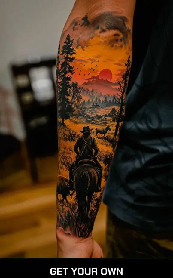 camping sleeve tattoo 