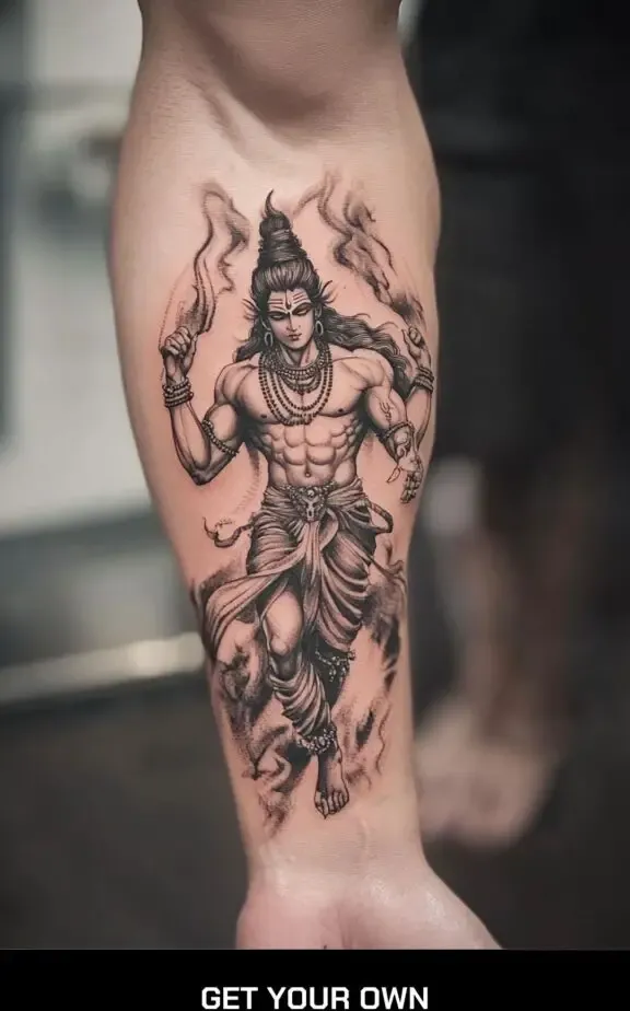 shiva and symbol tattoo