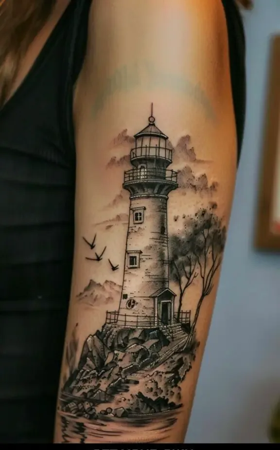 Womens tattoo back of the arm