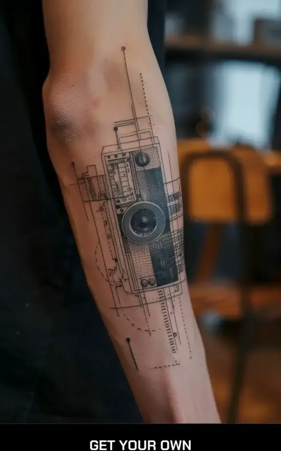 cassette music tattoo idea