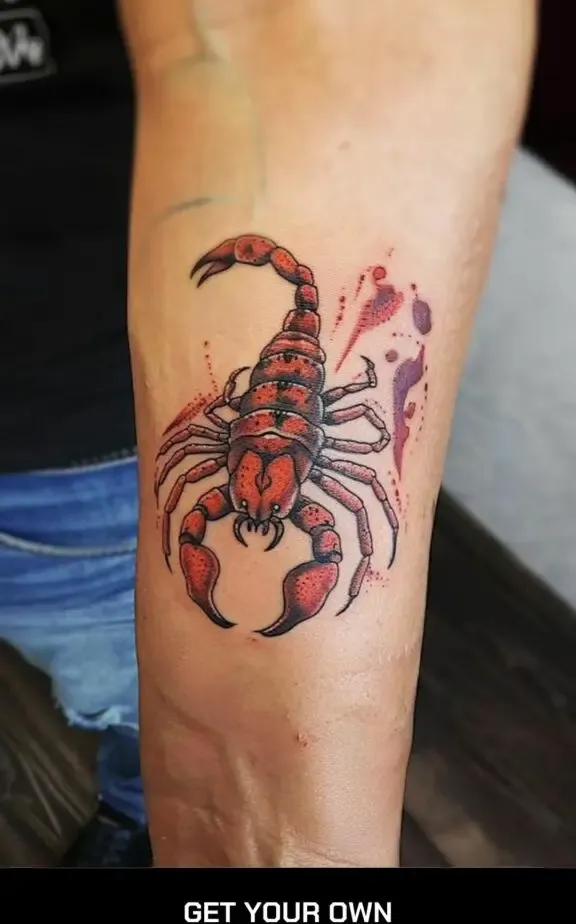 realistic scorpion tattoo