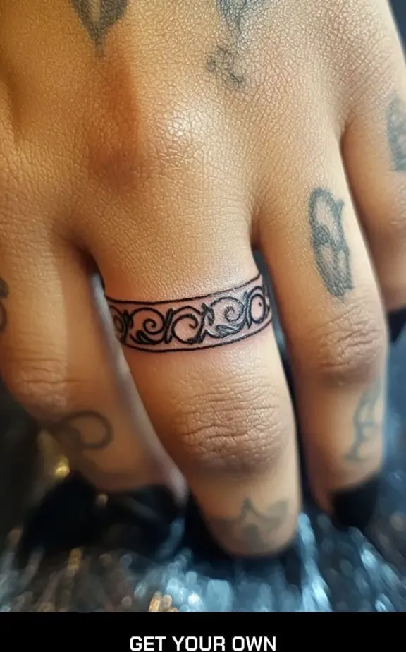 wedding band tattoo ideas