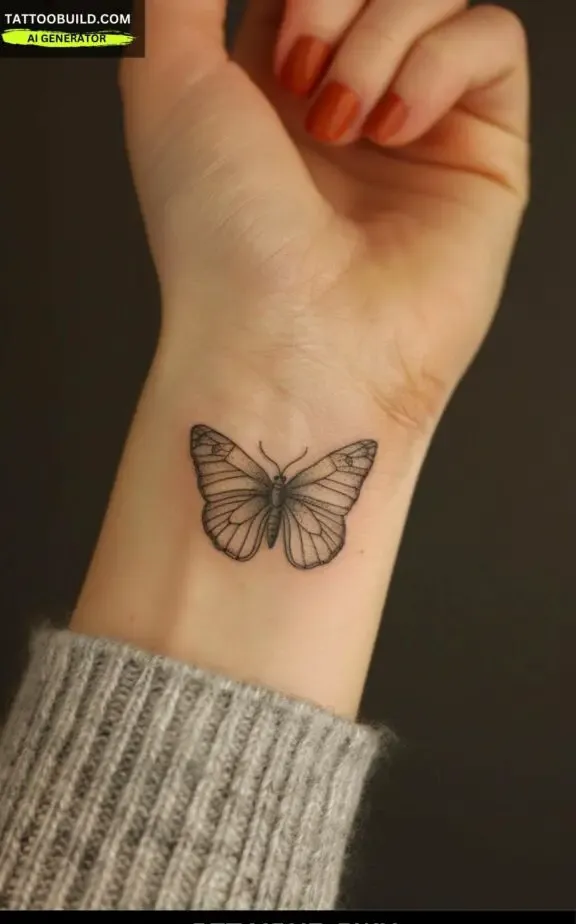 cute little butterfly tattoos for females