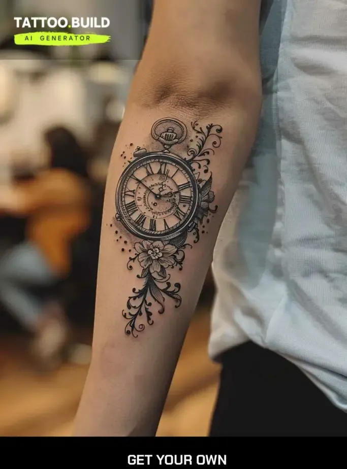 Clock Tattoo Forearm Ideas
