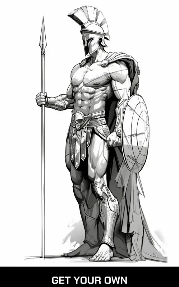 Spartan warrior tattoo design idea