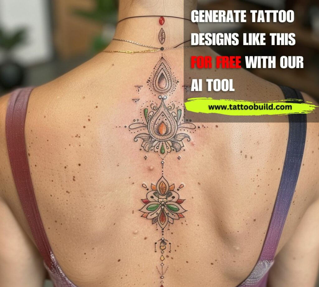 fine line spine tattoo