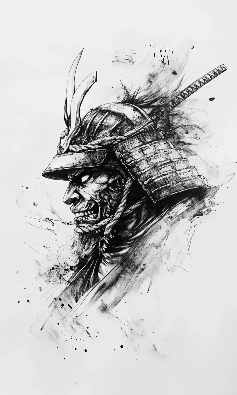 Samurai Tattoo Drawing-18