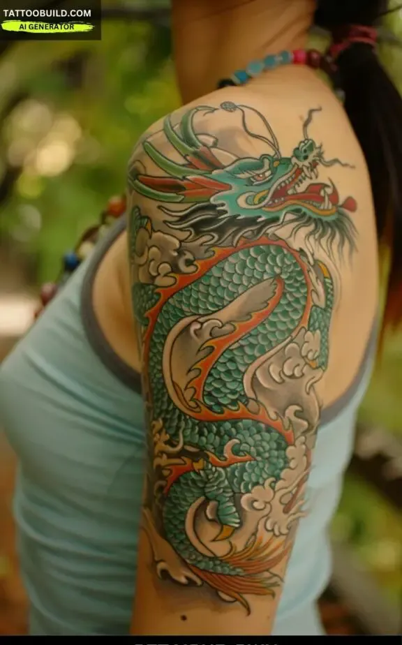 chinese women dragon tattoo ideas