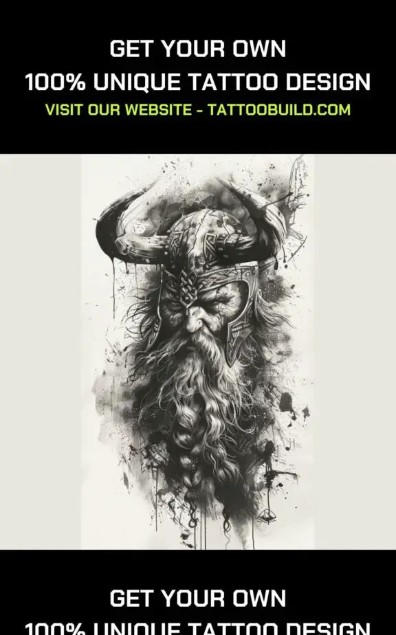 Viking warrior tattoo design idea