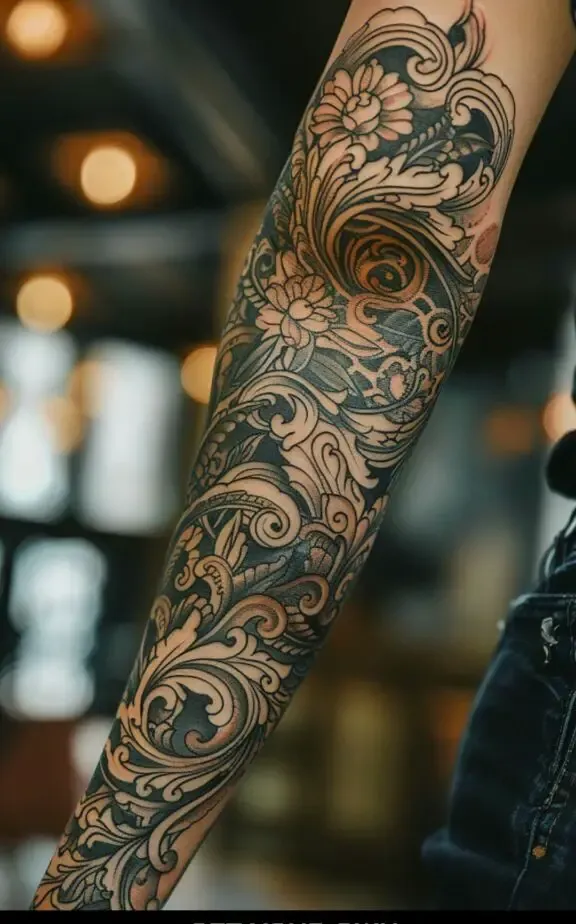 filigree tattoos for females