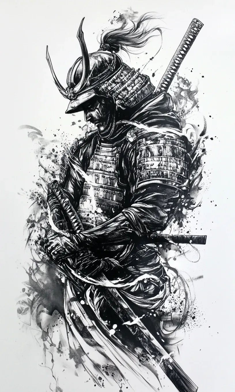 Samurai Tattoo Drawing-2