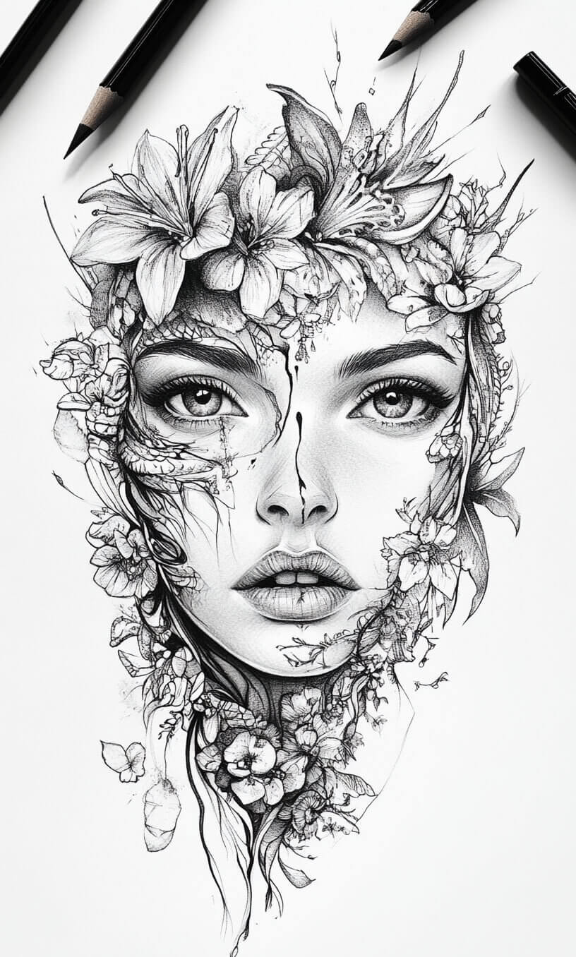 Gothic Tattoo Drawings-31