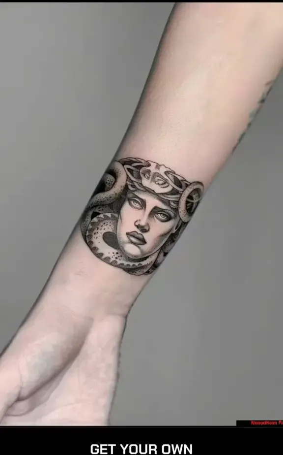 Forearm medusa tattoo