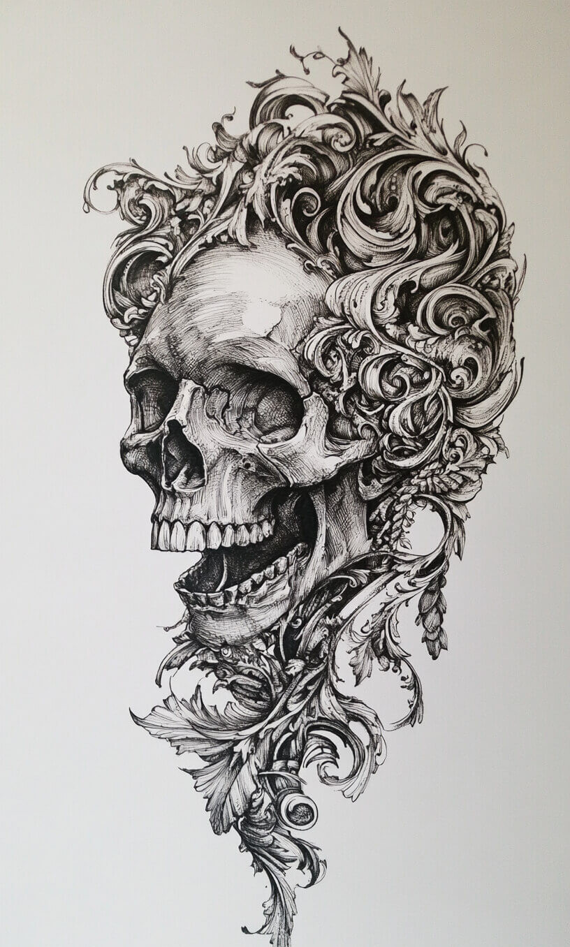 Gothic Tattoo Drawings-27