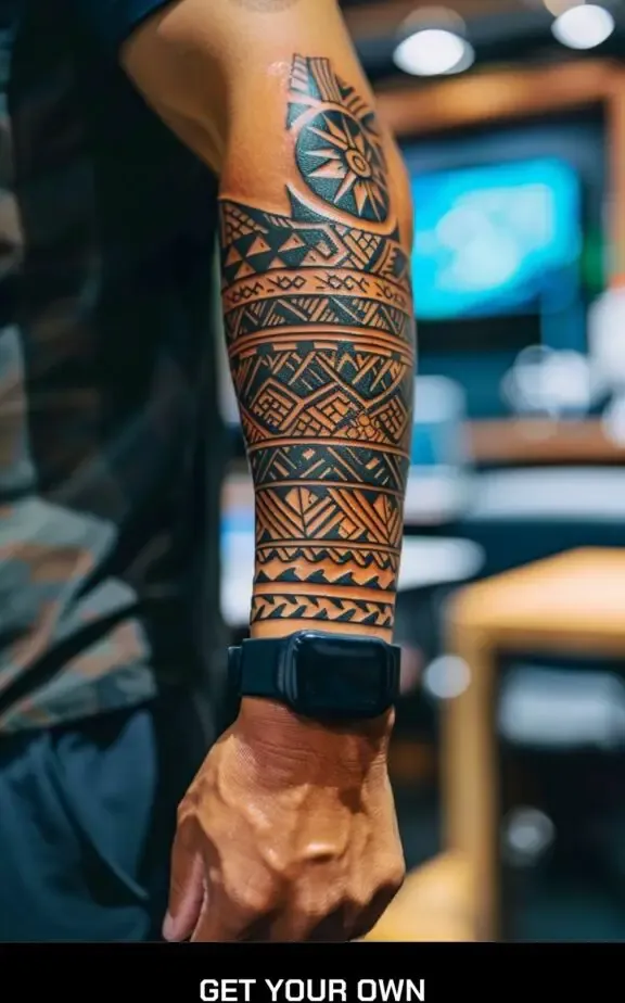 tribal sleeve tattoo
