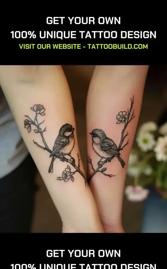 bird tattoo for mother and daughter