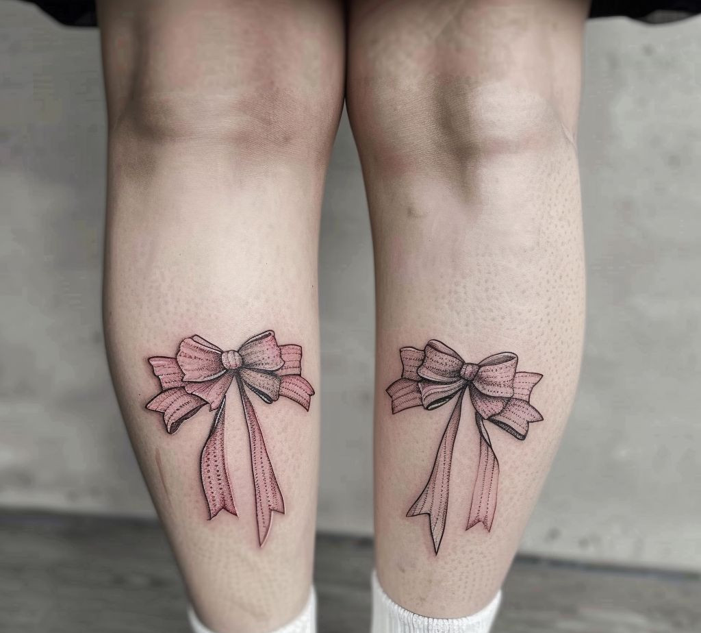 what does bow tattoo on the back of the leg mean
