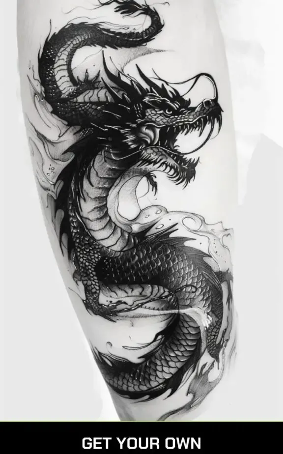 dragon japanese tattoo design