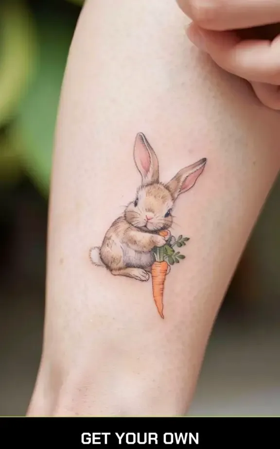 bunny and carrot tattoo idea