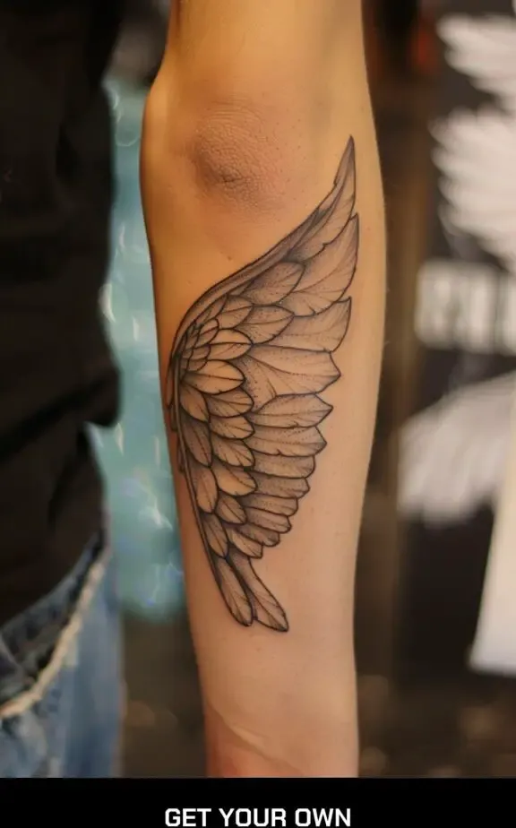 bird wing tattoo