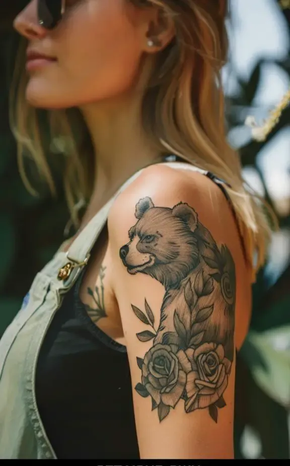 bear bicep tattoo for female