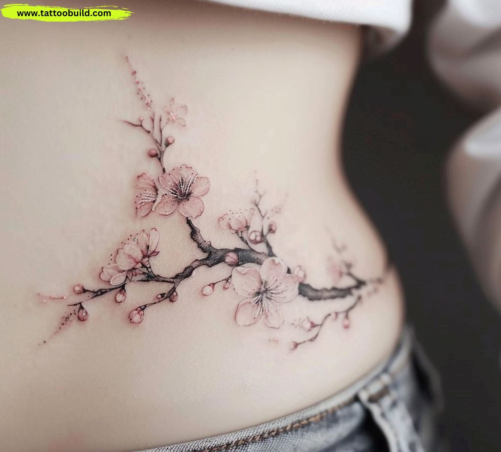 flower ribs tattoos for women