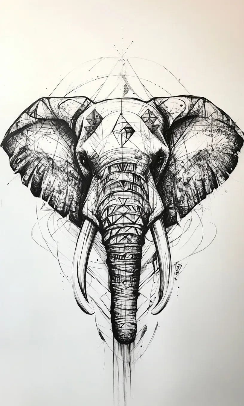 Elephant Tattoo Drawing-8