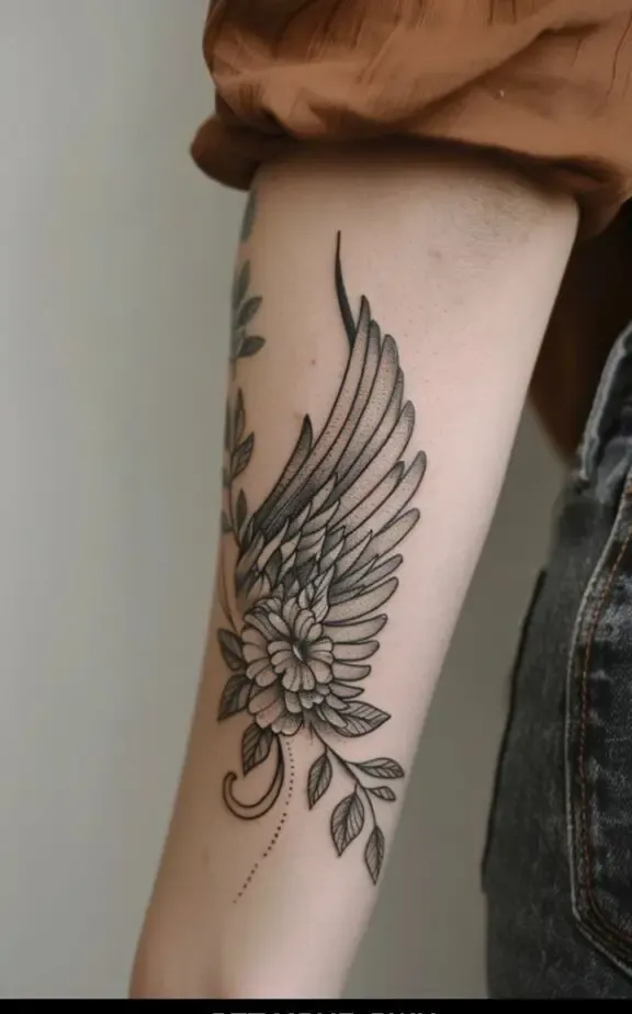 Womens tattoo back of the arm