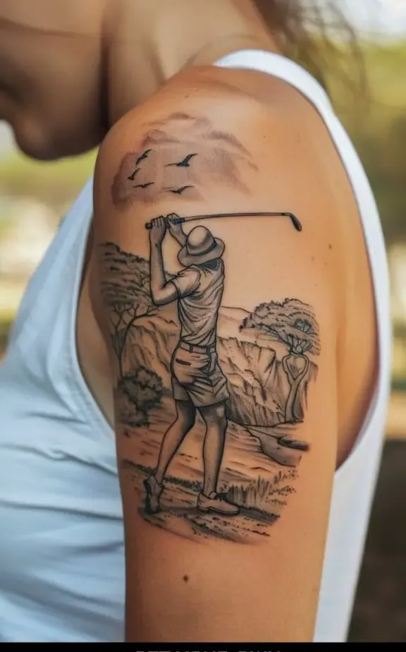 golfer tattoo 