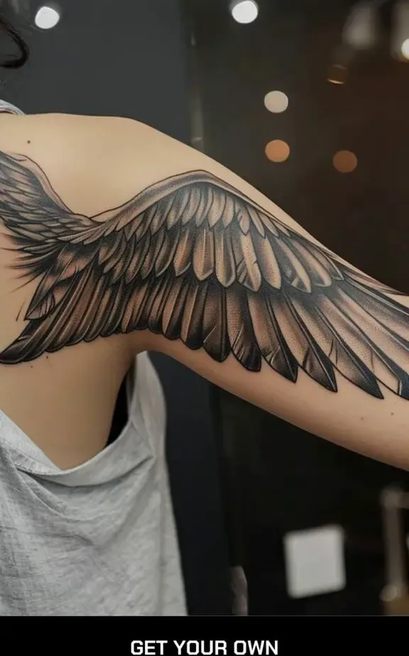 bird wing tattoo