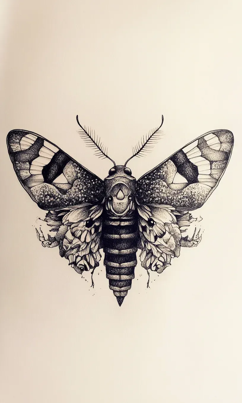 Moth Tattoo Drawings-20