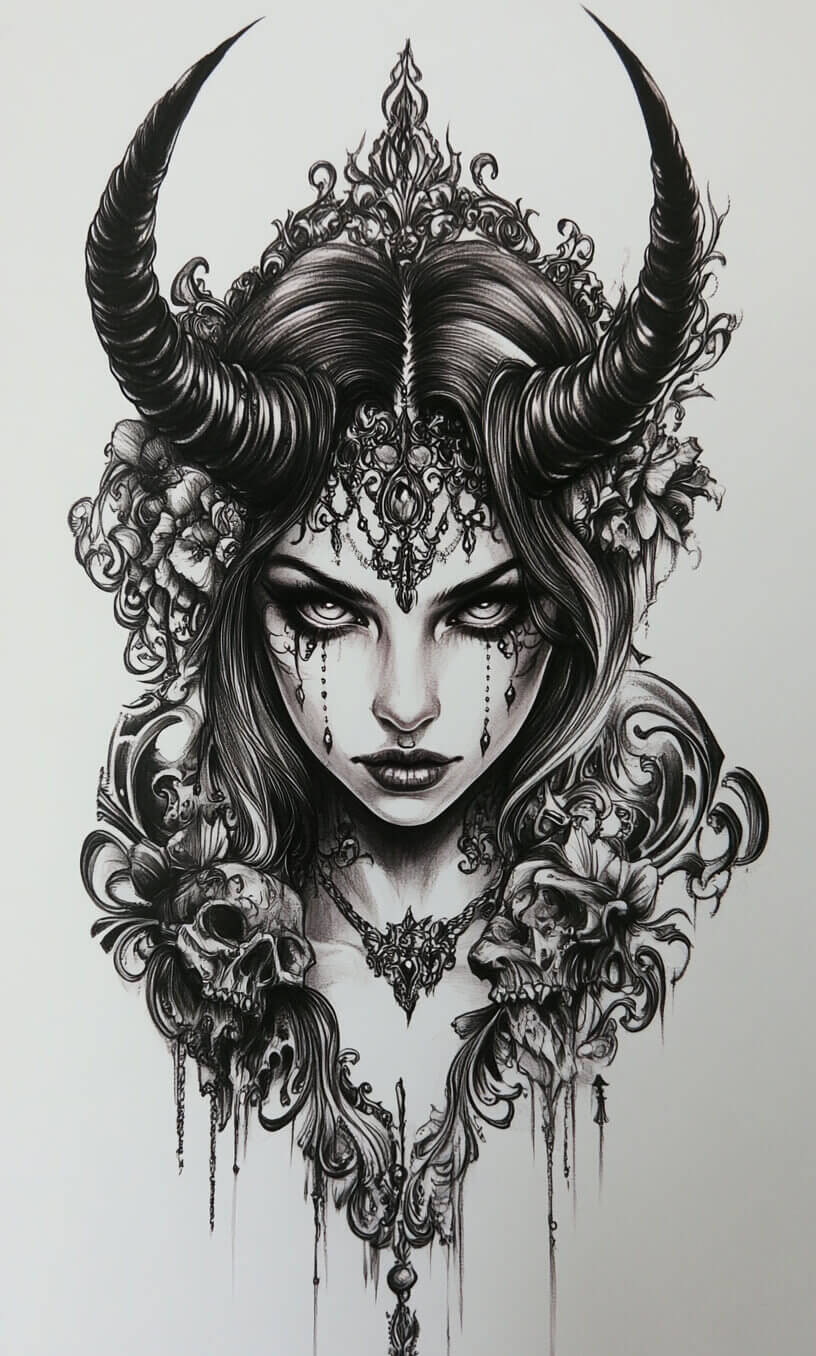 Gothic Tattoo Drawings-7
