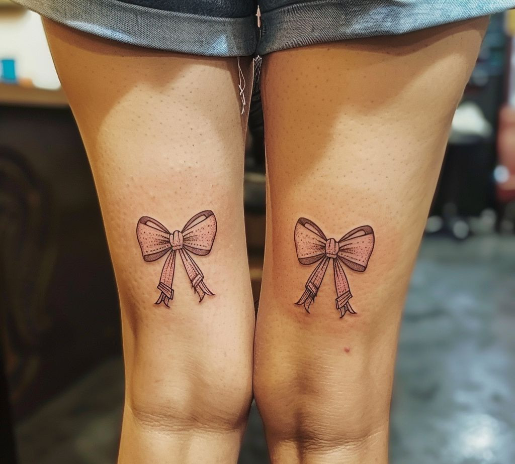 bow tattoo on the back of the leg meaning