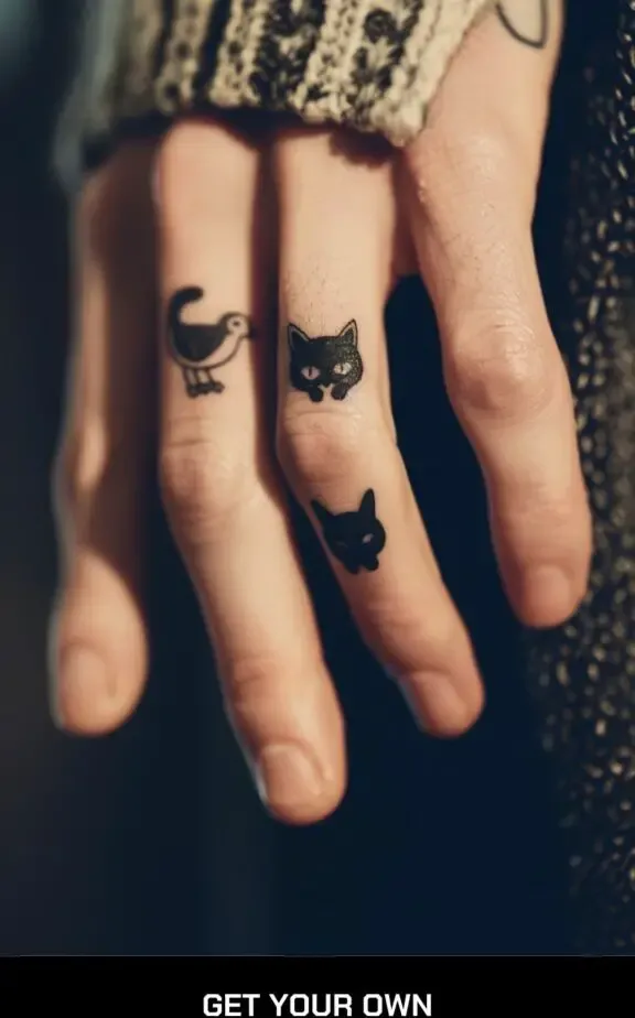 cat silhouette tattoo idea