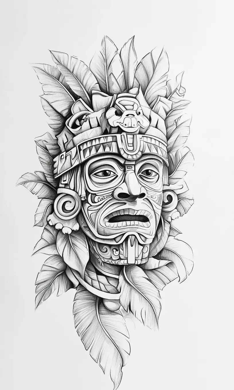 Aztec Drawings Tattoos-24