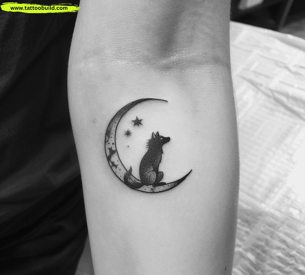 moon wolf design idea