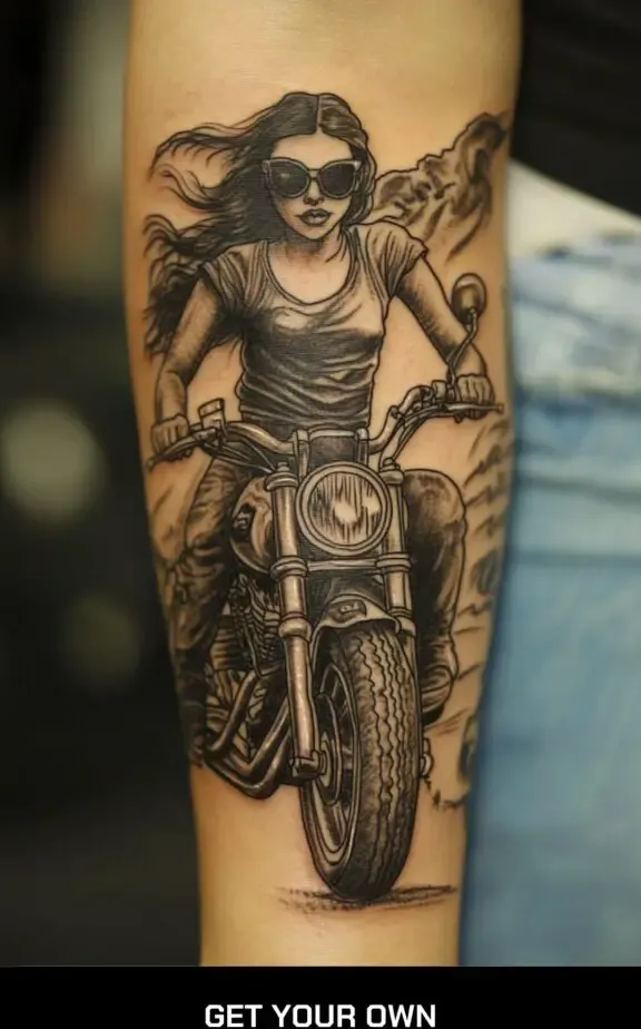 chicano motorcycle tattoo