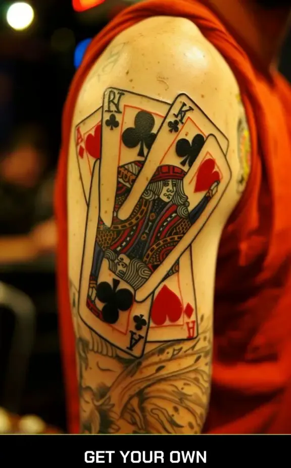 royal flush poker tattoo