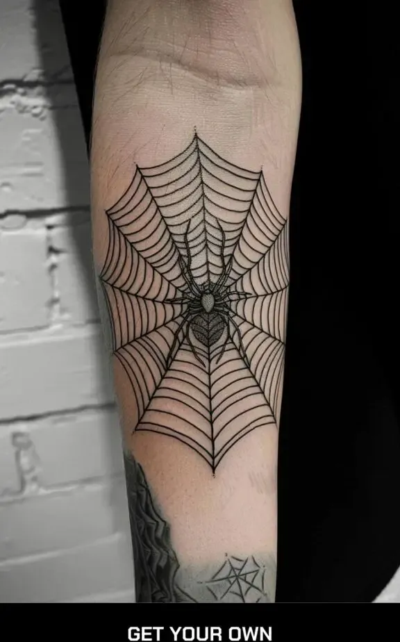 spider web tattoo