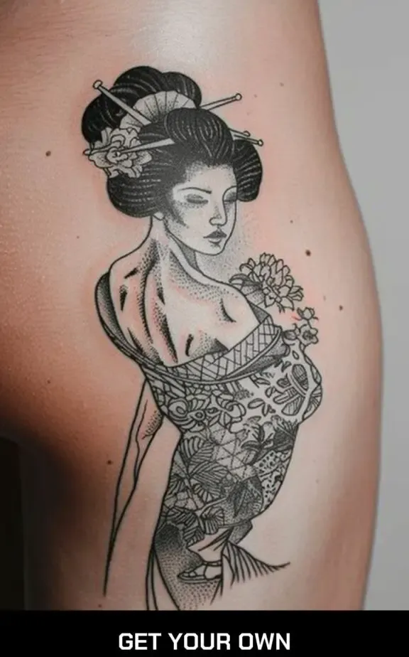 geisha japanese tattoo